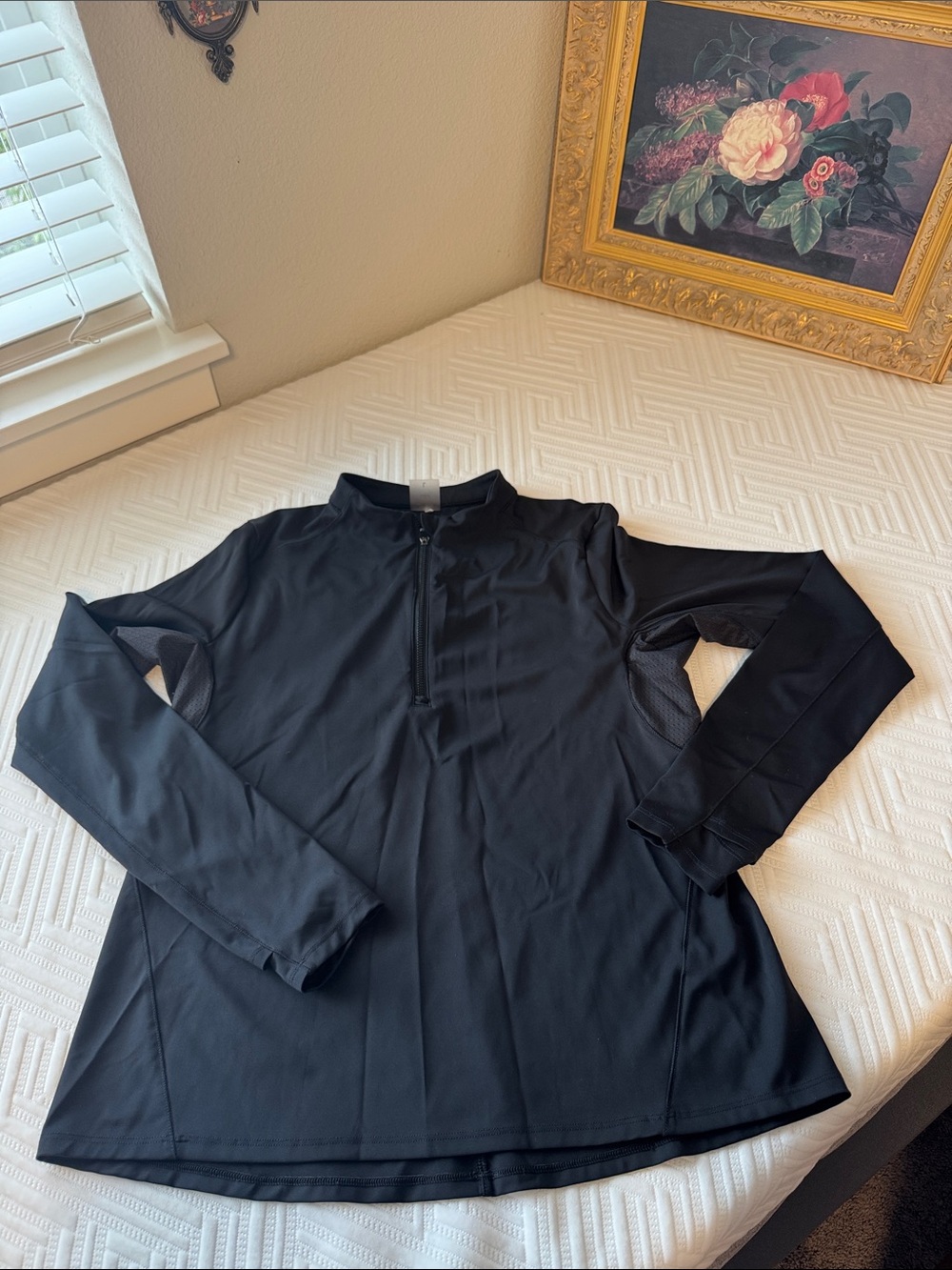 Women’s Black CaliaQuarter-Zip Performance top